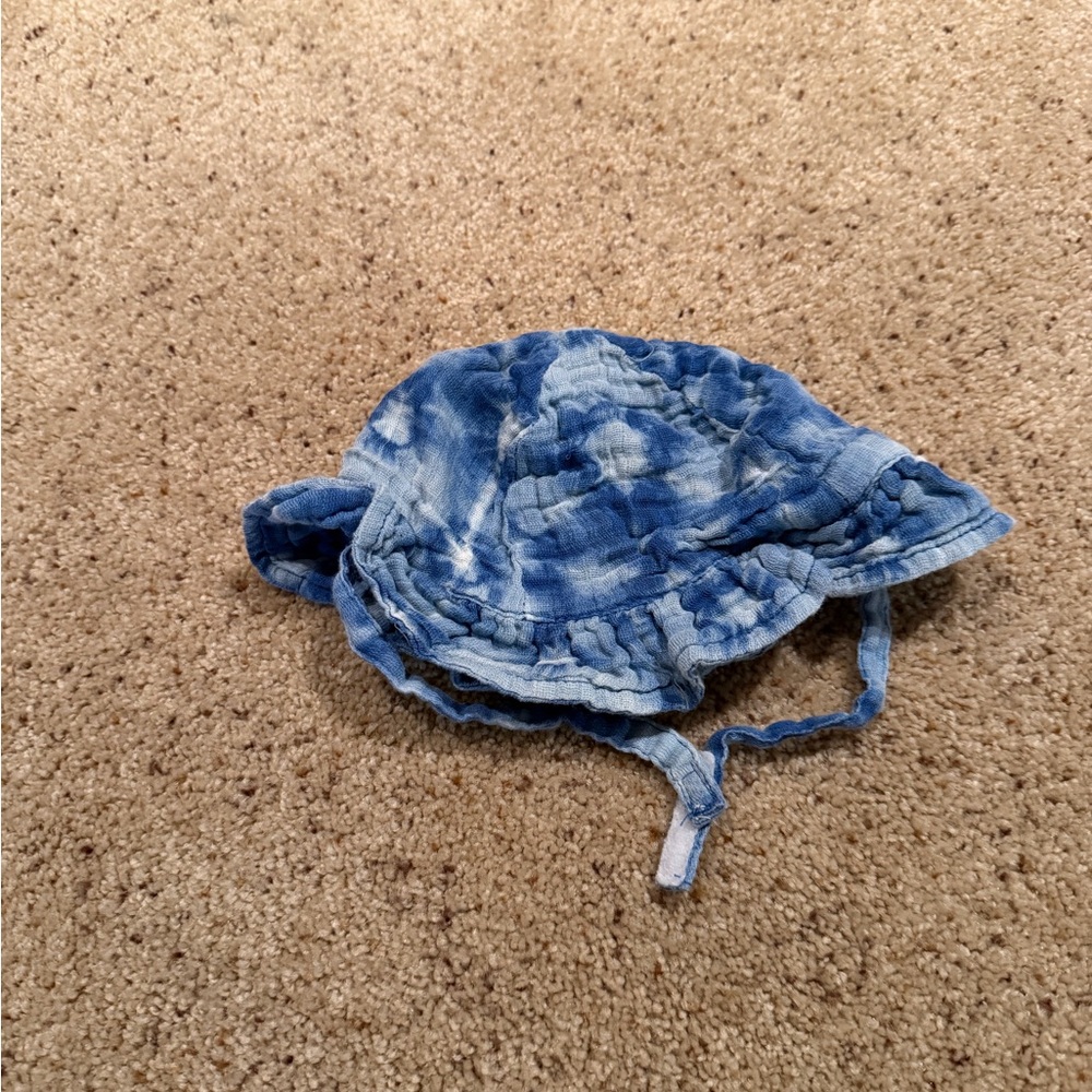 Angel Dear Blue Tie-Dye Baby Sun Hat